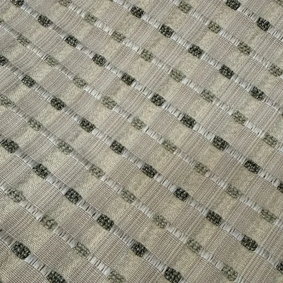 Checkered Upholstery Fabric in Sage Green and White - Picture 3 of 4